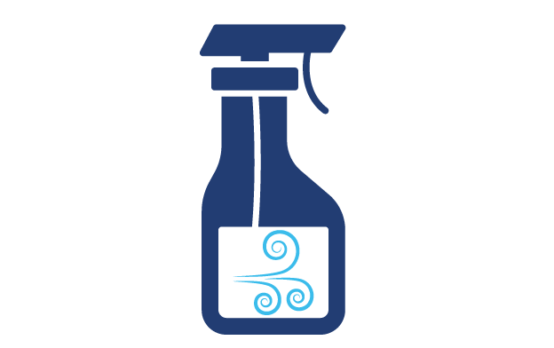 Air Freshener0.5x Vector of a spray bottle with air waves representing The Auto Spa's free spray air freshener